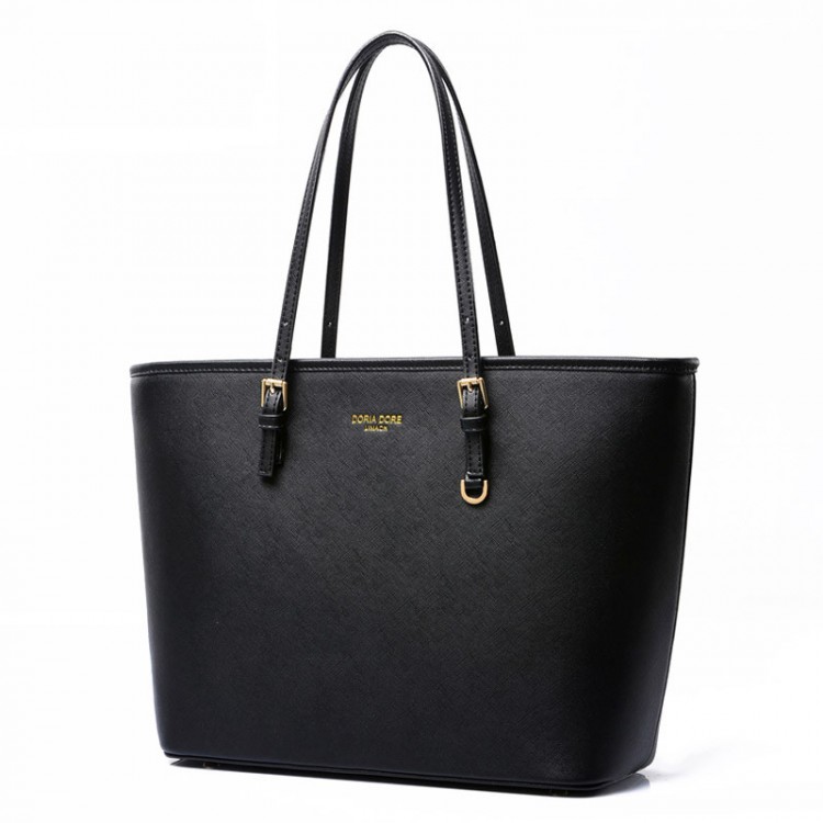 Faux leather tote bag